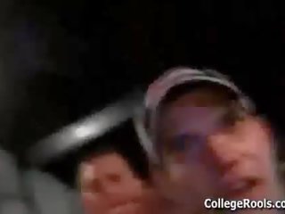 Drunk College Girls Dared to Suck and Fuck at Frat House